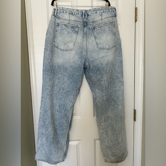Good American Good 90’s Ripped High Waist Relaxed Jeans - Size 15 - Picture 4 of 5